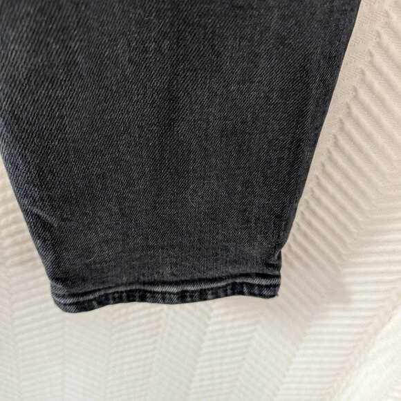 Denim Forum The Yoko High Rise Slim Crop Black Jeans Button Fly Size 26 - Picture 7 of 11